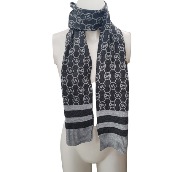 𝅺michael Michael Kors Acrylic Monogram Scarf NWOT - Picture 1 of 8